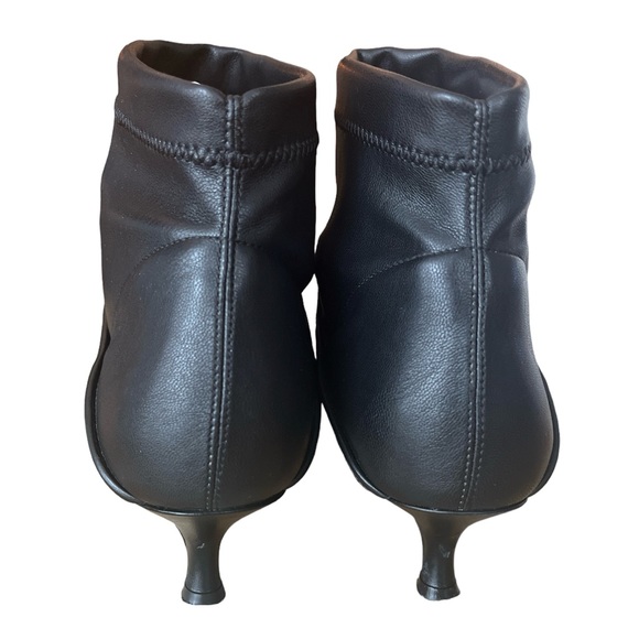 TIBI Leather Black Ankle Boots / Booties Kitten Heels | Size 38.5 - Picture 6 of 10